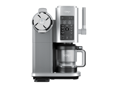 Heladera - Ninja CREAMi Scoop & Swirl NC701EU, 800 W, 480ml, 13 Programas, Tecnología Soft Serve Creamify, Dispensador 3 velocidades, Gris platino