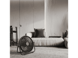 Ventilador industrial - Jata JVCA3025, 105 W, 3 Velocidades, 5 Aspas, 51 cm diámetro, Inclinación ajustable, Asa de transporte, Negro