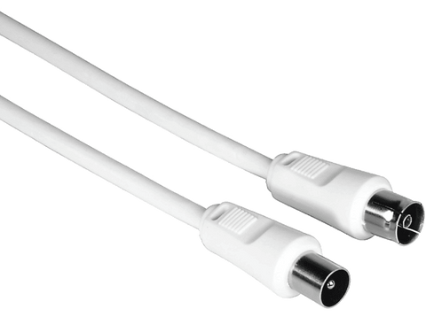 Cable de antena - Hama 00205028, Coaxial (male), Coaxial (female), 1.5 m, 75 dB, Blanco