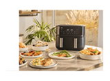 Freidora - Braun TwinCook 3 TD3030, Doble cubeta 2850 W, 8 l, Negro mate