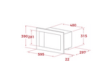 Microondas - Teka NEO MB 6200 BI SS, 800W, 5 Niveles de Potencia, 20l, Pantalla TFT, Blanco
