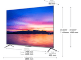 TV HQLED 85- Haier P8 Series H85P800UG, UHD 4K, Smart TV (Android TV 11), HDR 4K, Dolby Atmos-Vision, Diseño metálico, Control por Voz, Negro