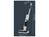 Fregona eléctrica - Rowenta X Clean 5, 2 en 1, Modo de detección automática, 20 kPa, 50 min bateria, 0.9 kg, Mantenimiento fácil, Antienredos, Blanco