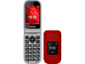 Móvil - Telefunken S460, 32 MB RAM, 1000 mAh, 2G, Tarjeta SD, Teclas extra grandes, Botón SOS, Rojo