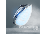 Plancha de vapor - Rowenta DE6725 Freemove Force, Sin Cable, 2600 W, 220 g/min, 0,25 L, Suela de acero inox, Azul