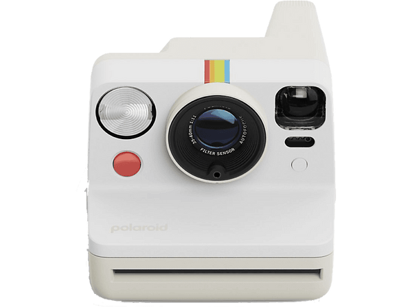 Cámara instantánea - Polaroid Now Generation 3, Temporizador automático, Flash preciso, Guijarro blanco