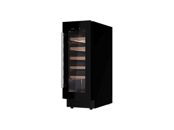 Vinoteca - Teka RVU 10020 GBK, Cíclico, 20 botellas, LED, Puerta Reversible, Doble Cristal Tintado, Negro