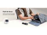 Docking station - Baseus NOMOS 5 en 1, Con carga inalámbrica Qi2, 140W, Cable retráctil y pantalla digital, 5 dispositivos a la vez, Universal, Black