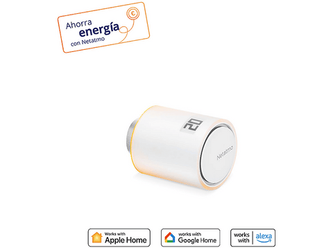 Válvula termostática - Netatmo NAV-ES, Accesorio del termostato, Control remoto vía App, Regulación inteligente, Blanco
