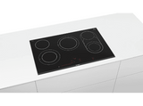 Placa vitrocerámica - Bosch PKM875DP1D, Vitrocerámica, Eléctrica, 5 zonas, 23 cm, Negro