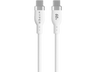 Cable adaptador - Hyper HJ4011BKGL, Universal, Silicona, 1.5m, 60 W, 480 Mbit/s, USB-C a USB-C, Blanco