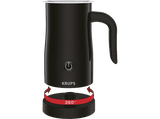 Espumador de leche - Krups XL1008, Interior acero inoxidable, Base giratoria 360º, Negro
