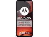 Móvil - Motorola Moto g15, Gris, 256 GB, 8 GB RAM, 6.72 LCD, MediaTek Helio G81, Full HD+, Cuero Vegano, 5200 mAh