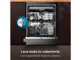 Lavavajillas - Cecotec Bolero Aguazero 6210 Dark D, 15 cubiertos, 14 programas, 60 cm, Tercera bandeja, Pantalla FullColor XXL, Dual Zone Wash, Grey