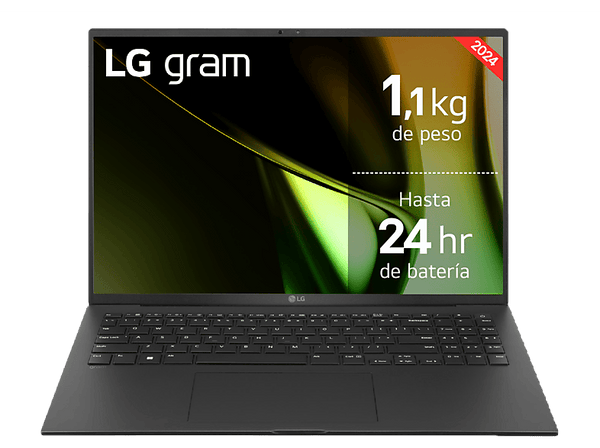 Portátil - LG 16ZD90S-G.AX75B, 16" WQXGA, Intel® Core™ Evo™ Ultra 7-155H, 16GB RAM, 512GB SSD, Arc™ GPU, FreeDOS (Sin sistema operativo), Negro