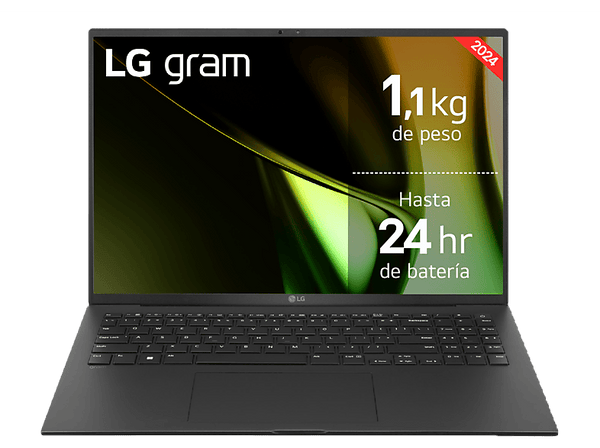 Portátil - LG 16ZD90S-G.AX75B, 16" WQXGA, Intel® Core™ Evo™ Ultra 7-155H, 16GB RAM, 512GB SSD, Arc™ GPU, FreeDOS (Sin sistema operativo), Negro