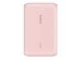Powerbank - Belkin BPB021hqPK, 10000 mAh, 1x USB-C, Cable Integrado, Carga Rápida, 20W, Rosa