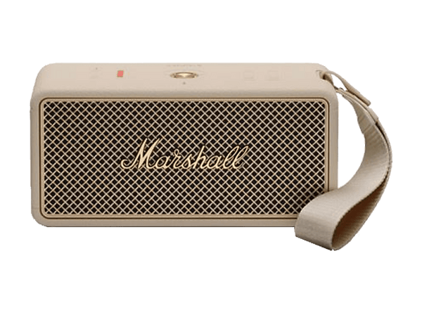 Altavoz inalámbrico - Marshall Middleton II, Bluetooth, 30 h Autonomía, Micrófono integrado, IP67, Crema