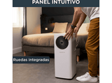 Aire acondicionado portátil - RowentaTurbo Cool AU5020, 2500 fg/h, 2500 W, 83 m³, Filtro antipolvo, Kit sellado ventanas y conducto de escape, Blanco