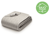 Manta eléctrica - Daga Sueño Cálido, 2 Niveles, 50 W, 150x80 cm, Mando separable, Lavable, Gris