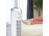Ventilador de torre - Cecotec EnergySilence 8090 Skyline, 60W, Oscilación automática, 3 velocidades, Temporizador 2h, Asa, Base estable, Blanco