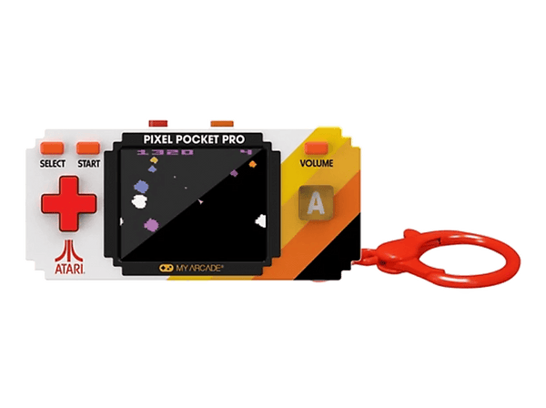 Consola retro portátil - My Arcade Pixel Pocket Pro Atari, 25 juegos Atari, Llavero portátil