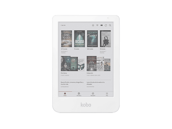 eBook - Kobo Clara Colour, Pantalla Táctil Color E-Ink  Kaleido™ 3 de 6”, 16GB, 1448 x 1072, Modo Oscuro, Blanco
