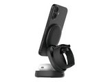 Cargador móvil inalámbrico - Belkin WIZ034KQBK, Compatible con Qi2 o MagSafe, Convertible 3 en 1, Plegable, Negro