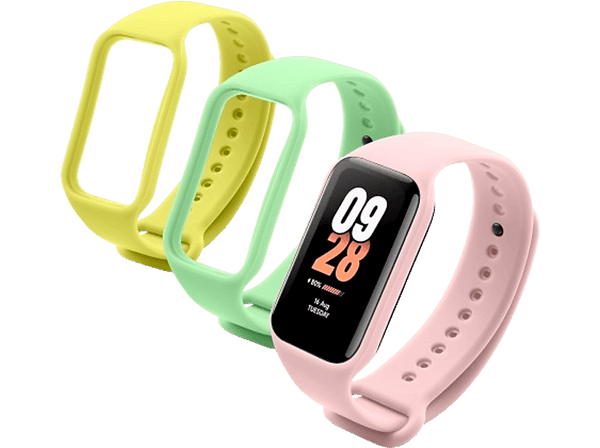 Correa - CellularLine KITBAND2XIAO8ACT, Kit 3 correas, Para Xiaomi Mi Smart Band 8 Active, Silicona, Amarillo/ Verde / Rosa