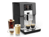 Cafetera superautomática - Krups Intuition Experience Hot&Cold, Pantalla táctil , 36 Recetas, Jarra de leche, Titanio, 15 bar, 2 tazas, Negro
