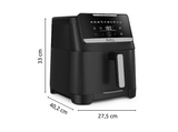 Freidora de aire - Moulinex Easy Fry Silence EZ8428, 7L, Tecnología silenciosa, Compacta, Panel frontal desmontable, Hasta 8 personas, 10 programas