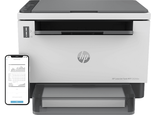 Impresora multifunción - HP LaserJet Tank 2604dw, B&W, WiFi, 22 ppm