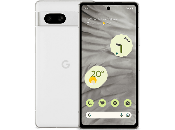 Móvil - Google Pixel 7a, Nieve, 128 GB, 8 GB RAM, 6.1 " OLED Full HD+, Google Tensor G2, 4.385 mAh, Android