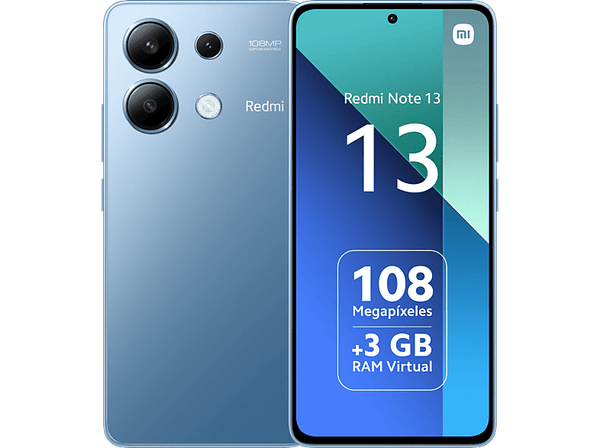 Móvil - Xiaomi Redmi Note 13, Azul, 128 GB, 6GB RAM, 6.67" AMOLED FHD+, Snapdragon 685, 5000 mAh, Android