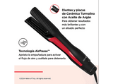 Plancha Secador - Revlon One Step Air Straight, Cerámica, De cabello húmedo a Liso natural, Negro