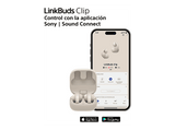 Auriculares True Wireless - Sony LinkBuds Clip, Estilo abierto, 3 modos de escucha, IPX4, Llamadas nítidas, 37 horas, IA, Táctil, iOS/Android, Verde