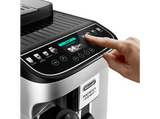 Cafetera superautomática - De'Longhi Magnifica Evo Next ECAM 310.80.SB, 1450 Watt, 15 bar, Molinillo integrado, Depósito de leche, Plata/Negro