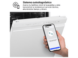 Lavavajillas - LG DF273FW,  14 servicios, 10 programas, 60 cm,  QuadWash™, Blanco