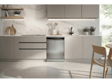 Lavavajillas - Haier XF 6C4F1X, 16 servicios, 10 programas, 60 cm, Apertura automática, Tercera bandeja, Inox