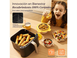 Freidora de aire - Cosori Turbo Tower Pro Smart™ Chef Edition, 2630 W, 10.8 l, 2 cestas, 30º - 230ºC, Wifi, Negro