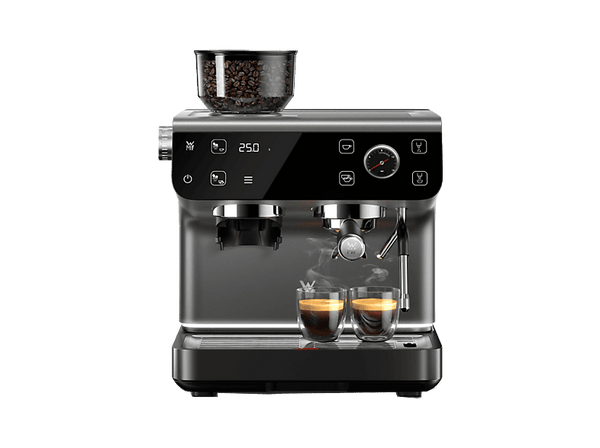 Cafetera express - WMF Espresso Pro, 15 bar, 1350 W, 2.6 l, 2 Tazas, Molinillo con 60 Ajustes Distintos, Doble Thermoblock, Negro