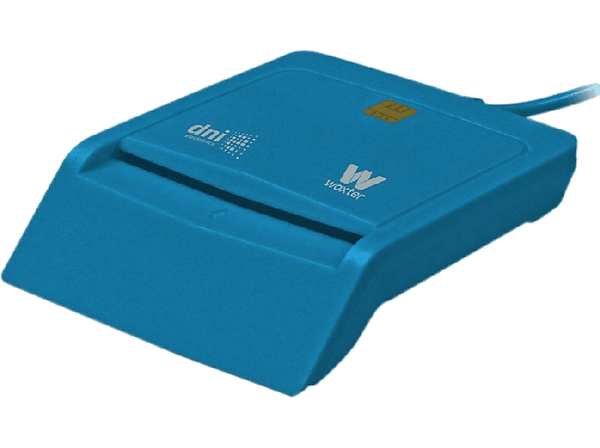 Lector DNI electrónico - Woxter PE26-143, LED, Azul
