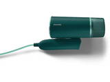 Cepillo de vapor y plancha - Philips STH3020/70, 1000 W, 2 bar, Placa de vapor metálica, Compacto y Plegable, Verde