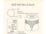 Bebedero automático inteligente - Panasonic CP-JNW01CW, Capacidad 1.9L, Filtros Reemplazables, 2 Modos de Agua, Blanco