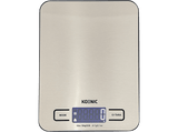Balanza de cocina - Koenic KKS 10121 M, Hasta 10 kg, Función tara, Pantalla LCD, Plata