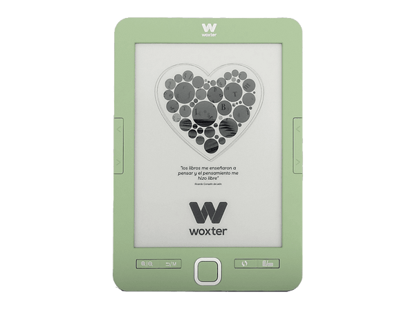 eBook - Woxter Scriba 195, 6" (1024x758), 4GB Memoria Interna, 1024 × 758 pixels, 16 Niveles de Gris, Verde Salvia