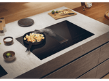 Placa inducción con extractor integrado - Haier HAIH82MTMCF, 4 Zonas Flex, 15 niveles de potencia en cocción + Booster, Negro
