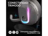 Auriculares gaming - Logitech G G522, RGB, Personalizable, Lightspeed/Bluetooth/USB, Micrófono extraíble, Transductores ProG, PC/Mac/PS5, Blanco