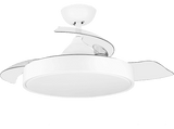 Ventilador de techo con luz - Orbegozo CP 120092, 35W, 6 velocidades, 3 Aspas, 92 cm, Temporizador, Mando a Distancia, Blanco