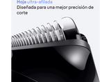 Barbero - Braun Series 3 BT3520, 2 peines para barba, 40 ajustes de longitud, Lámina ultra afilada, Negro